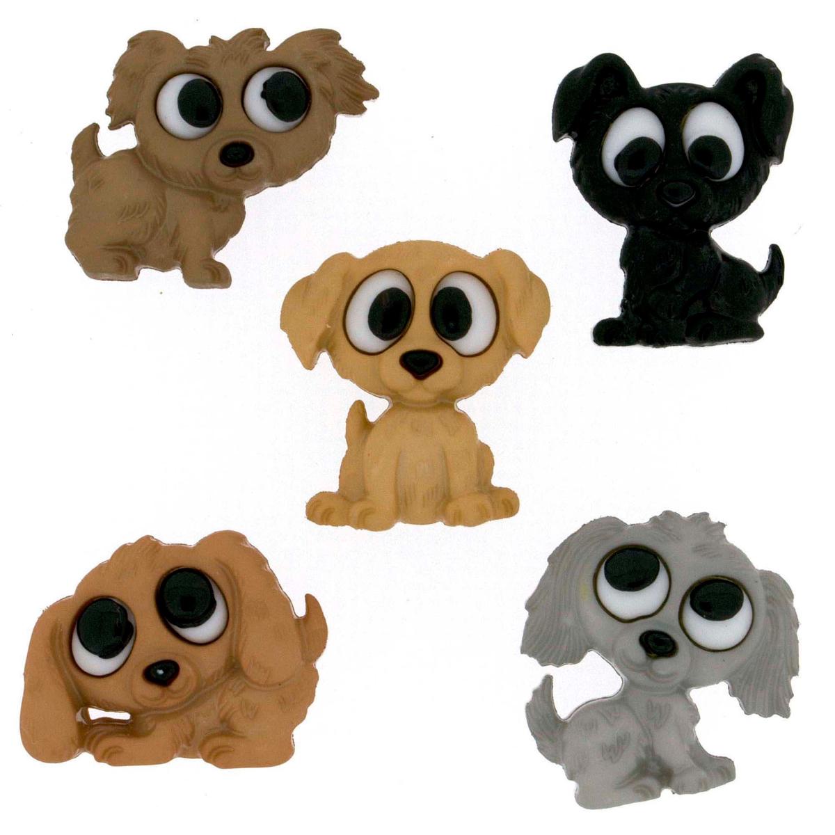 Buttons Playful Puppies 7687